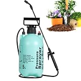 Garden Sprayers 5 Litre Pressure, Pump Sprayer Pump Spray Bottle with Shoulder Strap, Comfortable Grip Sprayer Pump, Sprayer for Patio Cleaning, for Gardens