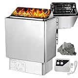 3KW-9KW Sauna Heaters, Sauna Oven Electric Stove, Stainless Steel Electric Sauna Stove Heater with External Controller for Home Hotel Spa Steam Room, Timer: 0-180 Min, Temperature: 0-110℃,3KW