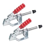 LANZLC Kniehebelspanner GH-302-FM, 2 Stück Schnellspanner Verstellbar-136KG Fassungsvermögen, Kniehebelklemme für Schweißen Maschinenbetrieb Zimmere