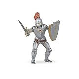 Papo - Figur Ritter mit Rüstung und rotem Federhelm - Mittelalterfigur für Kinder ab 3 Jahren - Handbemalt - Fantasy & Mittelalter Kollektion - 9,5 x 8,5 x 8 cm - Kunststofffigur - 39244
