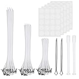 VIKY® Kerzendocht Set, 100 Stück Kerzendochte für Kerzen, Rauchfrei Kerzendocht, Kerzen Selber Machen Set, Dochte für Kerzen DIY Kerzen Öllampen Aromatherapie, DREI Längen（10/15/20cm）