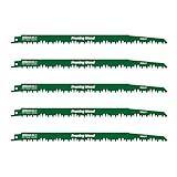 5tlg Säbelsägeblätter Lang Holz, 300mm 5TPI Säbelsägeblätt Zum Beschneiden von Brennholz, Nassholz, Rohholz, Weichholz, Grün holz, Zum Schneiden von Wurzeln, Einfach und Langlebig.