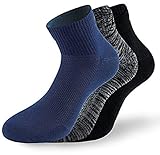 Lenz Performance Quarter Tech Socken (Blue/Black/Grey,39-42)