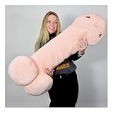 mikamax, Penis Kissen 100 cm, XXL Kissen, Custom Body Pillow, Rosa, Beige, JGA Plüschpenis, Boyfriend Kissen, Junggesellenabschied Ideen.