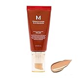 MISSHA M Perfect Cover BB Cream SPF42 PA+++ 50ml #25 Warm Beige – Mittlere bis hohe Abdeckung, Feuchtigkeit, Sonnenschutz, natürliches Finish, strahlende Haut