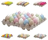 Hochwertige Eikerzen/Ostereier Kerzen - Bunter Mix - Eierkerzen Ostern - Dekoration (Farbmix (3), Höhe: 6 cm (30 Stück))