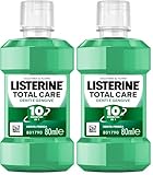 LISTERINE Total Care Mundwasser Zähne und Zahnfleisch, Reisemundwasser mit frischem Minzgeschmack, im praktischen Reisegröße und mit Fluorid für starke Zähne und gesundes Zahnfleisch in nur zwei