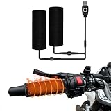 Heizgriffe Motorrad Overgrips, 5V USB Universal Handlebar Grips Heizung Motorrad Fahrrad Griff Heizung Übergriffe für intelligente dreistufige Temperaturregelung (5V)