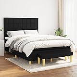 Juroupi Boxspringbett mit Matratze Schwarz 140x190 cm Bett Boxspringbett Schlafzimmer MöBel Betten Bett Mit Matratze Stoff