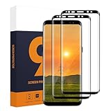 Carantee 2 Stück Schutzfolie für Panzerglas für Samsung Galaxy S8, 3D Ultra-Klar Hohe Feinfühligkeit Samsung S8 Folie, Hohe Auflösung S8 Folie