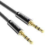 Aux Kabel 2m Syncwire 3.5mm Klinkenkabel - Audio Kabel für Kopfhörer, Apple iPhone iPod iPad, Smartphones, Echo dot, Heim/KFZ Stereoanlagen, MP3 Player und mehr - Nylon