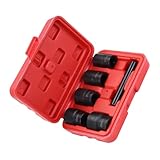 Cabilock 6 Stück Teiliges Schraubenentferner aus Verschleißfestem Material Rostfreie Muttern und Bolzenausdreher Langlebige Rutsch Sockel Geeignet für Beschädigte Schrauben und Muttern