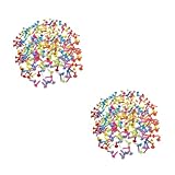 DOITOOL 4 Sätze Mini Brads Papierverschlüsse Eisen für DIY Scrapbooking Basteln Zweifüßig Handgemacht Langlebig Geeignet für Papierprojekte