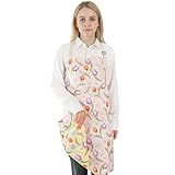 Livdouyu Reversibel Kochschürze Damen Blumen Küche Schürzen mit Tasche Verstellbare Apron Women Latzschürze zum Gärtnern Kitchen Chef Aprons Grillschürze