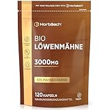 Lions Mane Kapseln 3000mg | Bio Löwenmähne Pilz Hochdosiert | 120 Vegane Mushroom Kapseln | Hericium Erinaceus Extract | Horbaach