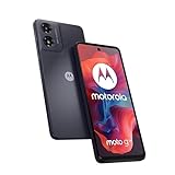 Motorola Moto G04 (Display 6,56 Zoll HD+ 90 Hz, 16 MP, 5000 mAh Aufladen 15 W, 4/64 GB, Dual-SIM, IP52, NFC, Android 14, inklusive Abdeckung), Concord Black