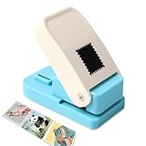 PAPAcroscoma Stanzer Quadrat: Briefmarken Stanzer Papierstanzer, multifunktionaler tragbarer Motiv-Locher, DIY-Bastelwerkzeug für Bastelarbeiten, Umschläge, Etiketten, Kunstprojekte, Heimunterricht