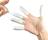 YIQI 200 PCS Fingerschutz Abdeckungen Einweg Latex Fingerlinge Antistatisch Latex Finger Cot Fingerhandschuhe Fingerkuppen Protector Covers Finger Caps