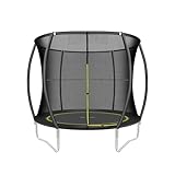 Leiv Trampolin Professional - federloses Gartentrampolin-Set - Ø 244 cm TÜV Rheinland GS Zertifiziert Komplettset inkl. Sicherheitsnetz mit Stabiler Schlaufenbefestigung an Netzstangen und Rahmen…