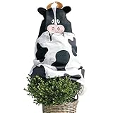 AFP Winterschutz Vlieshaube Kuh ELSA, 120 x 125cm, 50g/qm Kübelpflanzensack Gartenvlies atmungsaktiv - Pflanzenschutz Winter/Kordel / 2 Jutesäckchen gratis