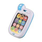 YARNOW Lernmaschinenspielzeug Babyphone Smartphone Musikalisches Telefonspielzeug für Frühpädagogisches Kleinkindspielzeug Abs Weiß
