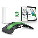 (inkl. Deutscher Anleitung & Trainingsplan) GW® Rückenstrecker 2.0 I Premium Rückendehner von einer deutschen Marke I Einstellbarer Rücken Strecker gegen Rückenschmerz I Rückenstrecker Gerät (Grün)