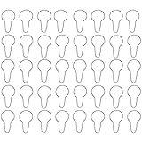 IWOWHERO 60 Stück Edelstahl Duschvorhanghaken Rostfrei Vielseitige Badezimmer Vorhangaufhänger für Haushalt und Duschvorhänge