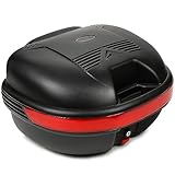 SEVICO Motorradkoffer Top-Case Roller und Motorrad Koffer Schwarz Motorradtasche Helmkoffer für Roller Universal Topcase Top Back Box Motorrad oder Quad X3 44x40x27cm 31L