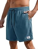 Voqeen Cord Shorts Herren Kurze Hosen Sommer Freizeit Cordhose Kurz mit Taschen Gummizug Casual Leichte Sport Shorts Jogging Stretch Sommerhose
