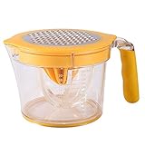 LOLPALONE Citrus Orange Lemon Juicer Manuelle Handpresse Limettenpresse Fruchtsaftpresse mit Eingebauter KäSereibe Messung