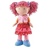 Haba 302842 - Puppe Lilli-Lou, süße Weich- und Stoffpuppe ab 18 Monaten, mit Kleidung und Haaren, 30 cm