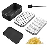 1 Set Käsereibe Mit 1-Teiliger Bürste, Kastenreibe Mit Behälter Und Deckel, Küchenreibe Aus Edelstahl, Multifunktionaler Zerkleinerer, Schäler Für Gemüse, Obst Und Käse