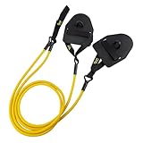 Tyron Latex-Zugseil mit Handpaddles (geringer Widerstand) | Zugseil | Schwimmtraining mit Handpaddles | Armzug-Training für Schwimmer und Triathleten