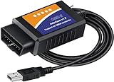 Forscan ELMconfig OBD2 Adapter - USB Scanner mit MS-CAN/HS-CAN Schalter - Professionelles OBDII Diagnose Scan Tool für Ford und Mazda