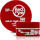 RedOne Aquatisches Haarwachs Rot 150ml | Kantenkontrolle | Ultra-Halt | Haarwachs für Männer und Frauen | Erdbeerduft | Maximale Kontrolle