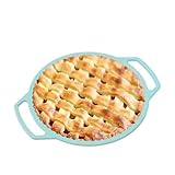 Silikon-Backform, Metallverstärkte Kuchenform, leicht zu lösen, antihaftbeschichtet, geriffelte Tarteform, geriffelte Kuchenform, ofenfeste Backform für Kuchen, Torten, Quiches, Ofen