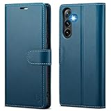 Tuzon RFID Schutz Handyhülle für Samsung Galaxy A55 5G Hülle PU Leder Handyhülle Lederhülle Klapphülle Kartenfach Flip Cover für Samsung A55 Handy hülle Leather Wallet Phone Case (Blau)