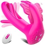 Butterfly Vibration für Frauen G-Punkt Klitoris Strapon Sex Spielzeug für die Frau Vibrator mit 9 Schlagmodi 9 Vibrationsmodi Fernbedienung Dildo Hohlkonstruktion Rabbit Vibratoren Sexspielzeug Paare