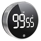 Vabaso Digital Kitchen Timer, Küchentimer Magnetisch, Eieruhr, Kurzzeitwecker, Große LED Bildschirm, Lauter Alarm, Ideal Kurzzeitmesser für Kochen, Backen, Sport, Studieren