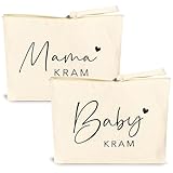 2 Stück Geschenke für Werdende Mutter, Baby Geschenk, Mama Bag mit Reißverschluss für Frauen, Geschenke für Schwangere, Geschenkidee für das erste Mal Mutter