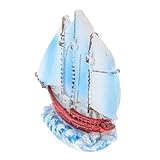 ULTECHNOVO Bootsverzierungen Mini-Segelboot Dekoration Strandhaus Boote kleines Boot Küstendekor Schiff Modell Nautische Wohnkultur nautische Tischdeko -Segelboot Miniboot Harz