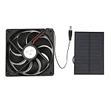 banapoy Solarpanel-Ventilator-Bausatz, 12V 3W Tragbarer Solar Abluftventilator für Gewächshaus Innen Außen Dachboden Schuppen Camping Boot RV Haustier Häuser, Dachventilator-Ventilator