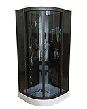 GRAFICA MA.RO SRL Duschkabine Hydromassage Chromotherapie Modell Vancouver 100 x 100 cm h 215 cm FÜR 2 PERSONEN Silver Glas