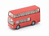 siku 1321, Doppelstock-Reisebus, Metall/Kunststoff, Rot, Spielzeugauto für Kinder