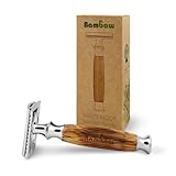 Rasierhobel Damen Und Herren | Safety Razor mit Bambusgriff | Naßrasierer Damen Und Herren | Rasierhobel | Einklingen Rasierer | Zero Waste Produkte | Eco Rasierer Damen und Herren | Bambaw