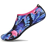 JACKSHIBO Schwimmschuhe Damen Barfussschuhe Barfußschuhe Herren Badeschuhe Wasserschuhe Strandschuhe Surfschuhe Aquaschuhe. 19 Flamingo 35/36 EU S