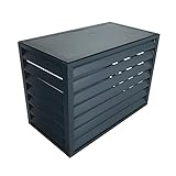 Abdeckung für Außenklimaanlagen, Sichtschutzzaun, Schutzabdeckung für Kondensationseinheit, Schutzgitter für Klimaanlagen und Wärmepumpen, Sichtschutzabdeckung für Außenklimaanlagen aus Aluminium