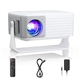 Mini Beamer [Auto Keystone & 2026 Upgraded] AKIYO O1 Beamer Klein 1080P Unterstützt 360° Drehbarem, 15000L Projektor für Heimkino, 50%Zoom Outdoor Projector Kompatibel mit Smartphone/TV Stick/HDMI/USB