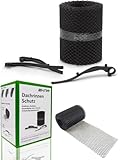 EKNA Dachrinnen Filter 6m x 15cm - Rostfreies Regenrinnen Sieb - Laubschutz für Dachrinnen - Laubstop Dachrinne für reibungslose Entwässerung ohne Verstopfen (Inkl. 15x Montageklammern)