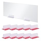 WANDIC Acryl-Plattenhalter, 10 Stück, robust, selbstklebend, Niesschutz, Schild, Halterung zur Befestigung von Acrylplatten und Platten